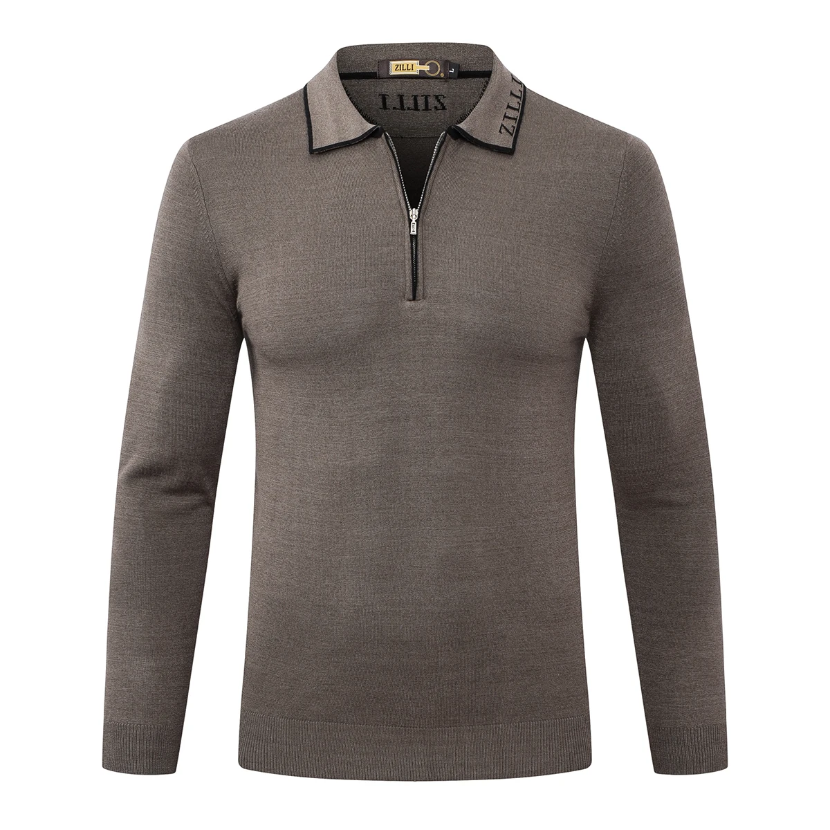 Suéter de lana BLKA CPTG para hombre, suéter de punto elástico con bordado de cremallera, informal, cálido, de alta calidad, talla grande, M-5XL, 2025