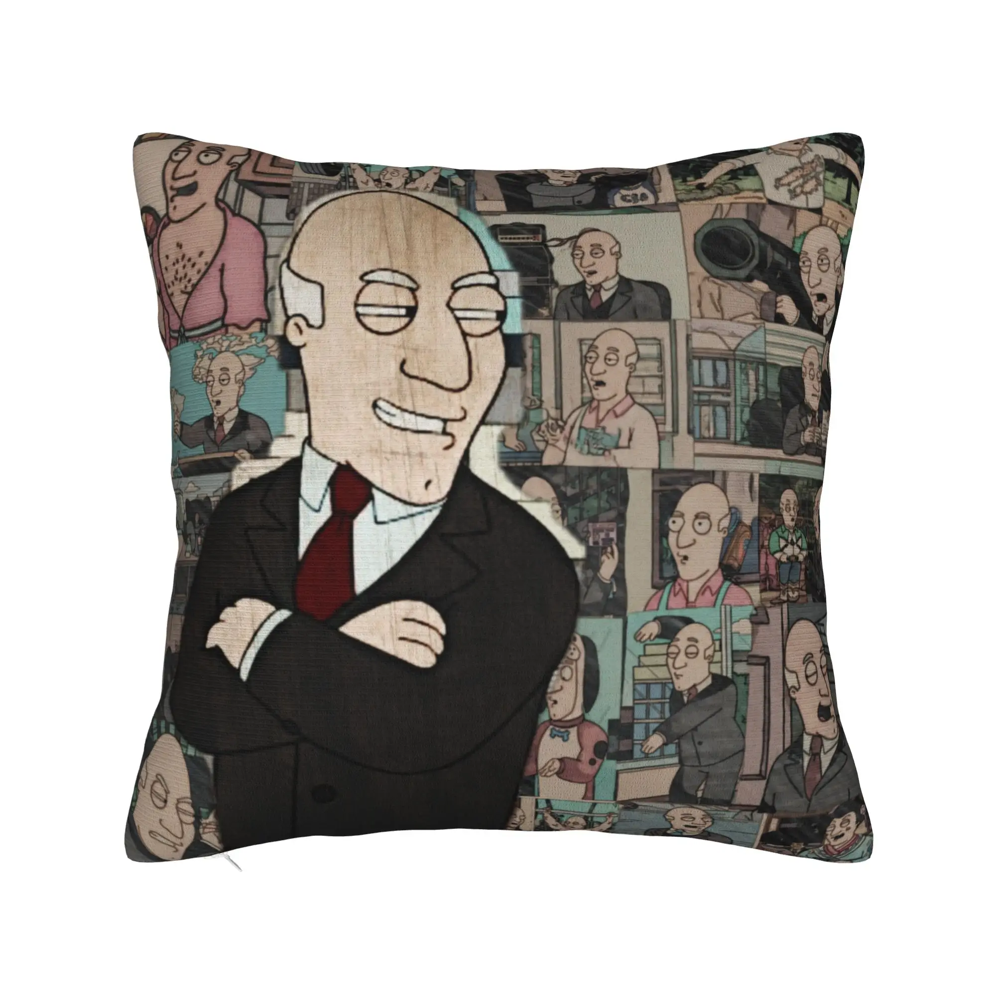 Americans Dads cartoon Printed Pillowcases Cushion Cover  Throw Pillow Cover Y2K Seat Decorations Zipper Multiple Sizes