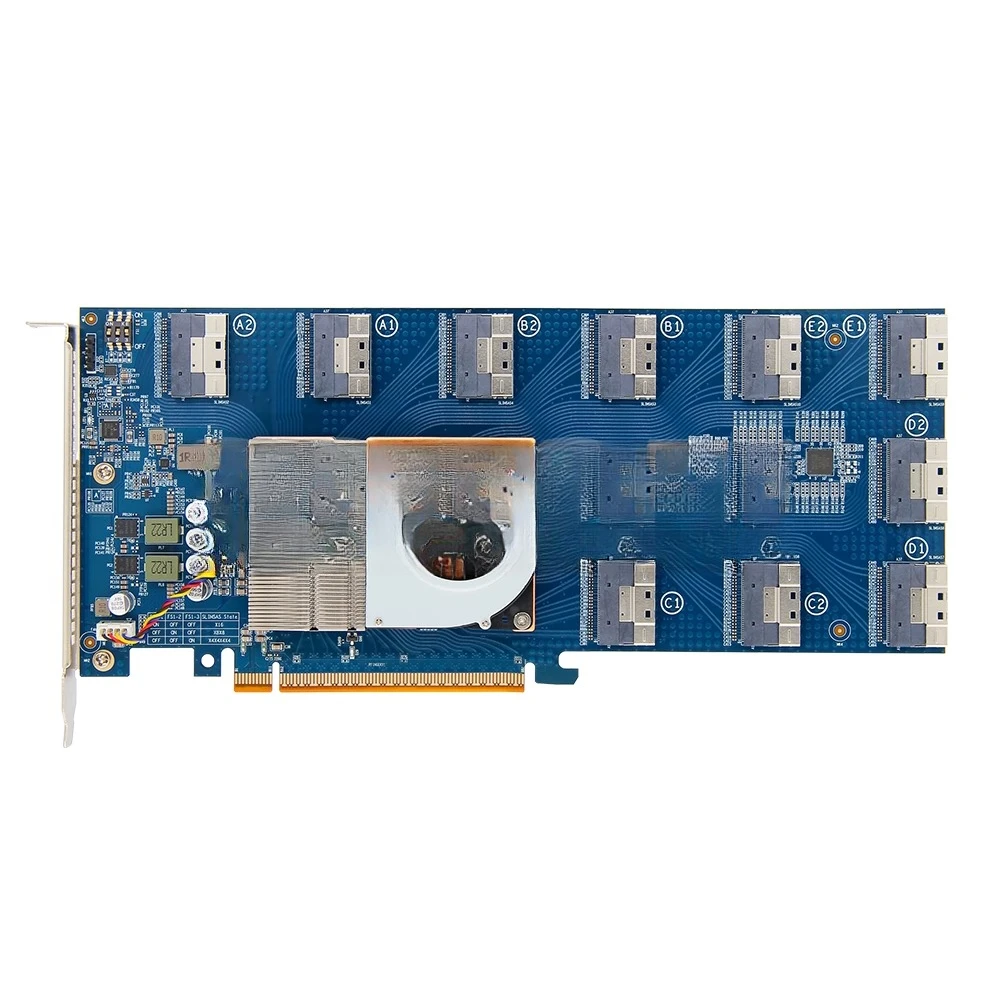 PLX88096 Split Card 1 To 5 PCIE4.0X16 Free Main Board Split, Multi-card Expansion