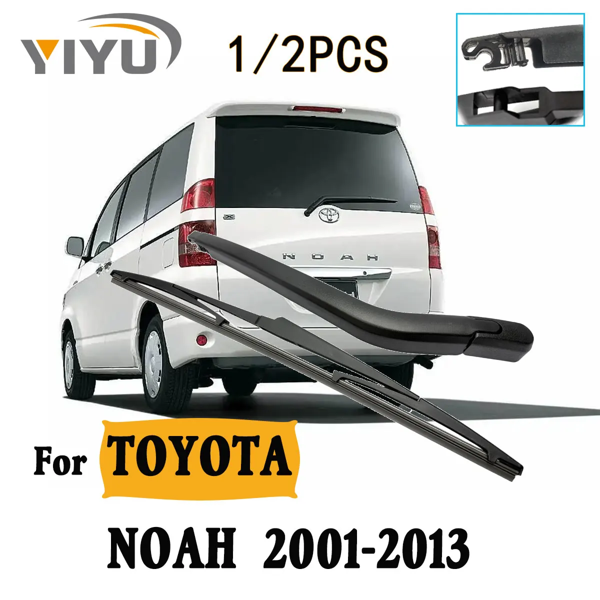 1/2PCS Heckscheibe Wischerblatt Wischerarm Kit Für TOYOTA NOAH 2001-2013 Windschutzscheibe Windschutz Heckscheibe Zubehör