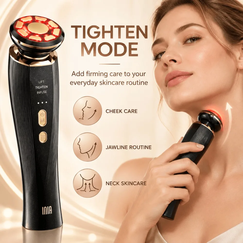 3 Mode Microcurrent Facial Device Red Light Face and Neck Beauty Massager USB Rechargeable Portable Skin Care Tool for Home Use view 3