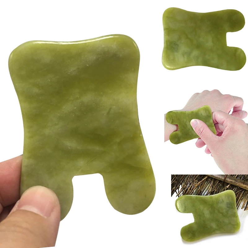 Body Scraping Plate Massage Tool Natural Jade Stone Board Traditional Treat