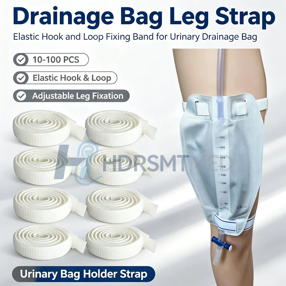 10-100Pcs Durable Urine Bag Leg Holder Fixation Band Catheter Fixator Elastic Adjustable Comfortable External Fixation Fixator