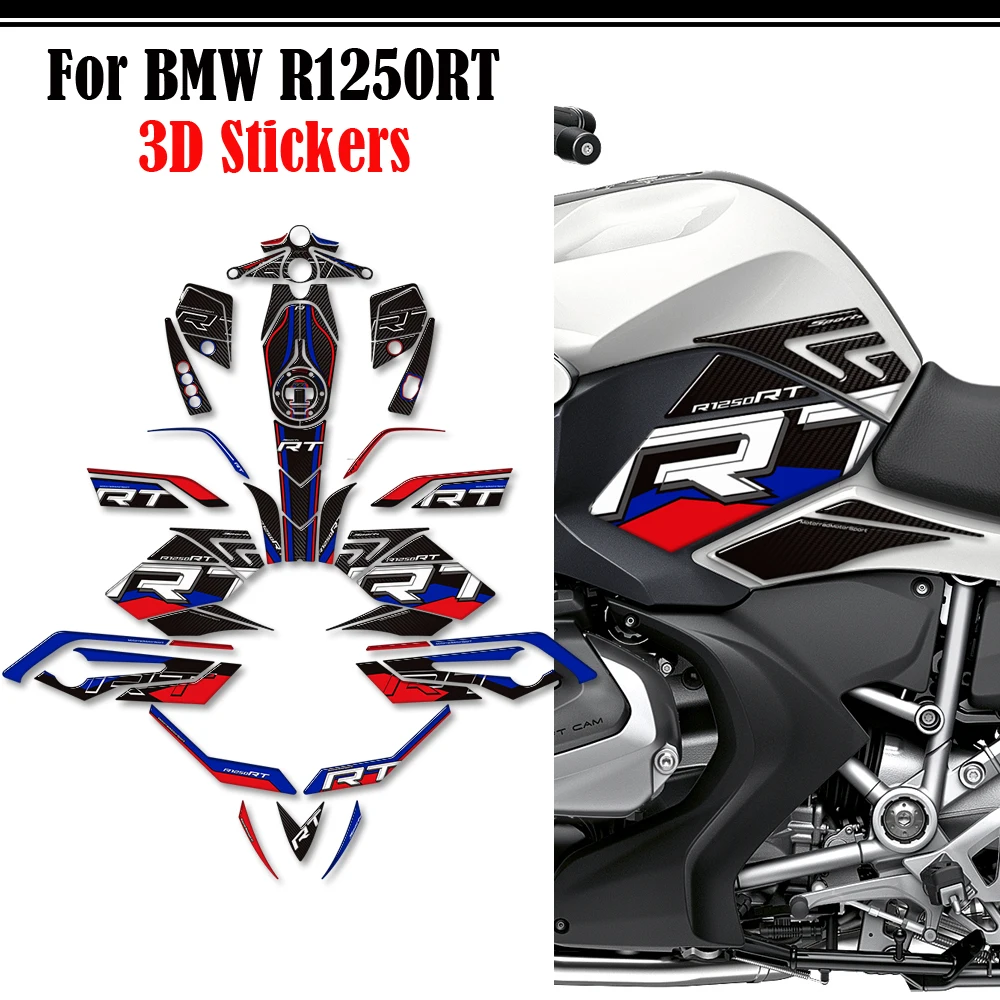 

Motorcycle For BMW R1250RT R 1250 RT Protector Tank Pad Grips Kit Knee Stickers Decals Fairing Fender 2021 2022 2023 2024 2025