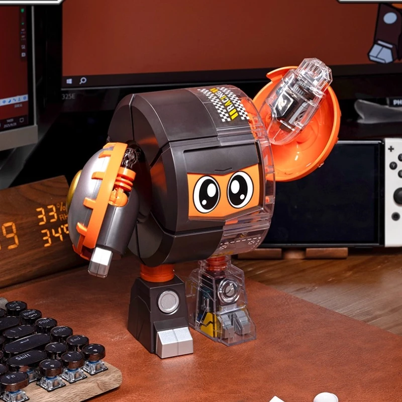 빌딩 블록 B-ROBO KABUTACK 볼 드래곤 조립 이동식 로봇 모델 장식품 교육용 장난감 메카 컬렉션 선물