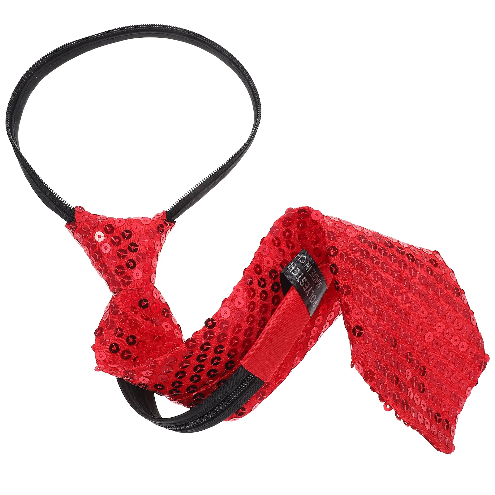 

1pc Sequin Necktie Prop Glitter Design Lightweight Reusable Party Prom Cosplay Stage Performance Tie Costume Accessory For Men