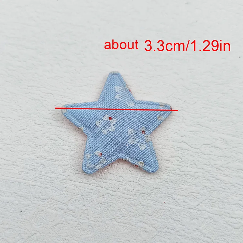 60 Stück, 3,3 cm, niedliche Applikationen mit Blumen- und Sternmotiven, zum Aufnähen, für Kinder-Haarreifen, Haarspangen, Accessoires, Hüte und zur Dekoration. – Detail 3