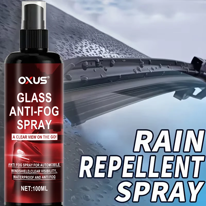 Car Glass Anti-rain Water Spray Repellent Nano Coating Hydrophobic Waterproof Agent Oil Film Removing Auto Glass Film Agent
