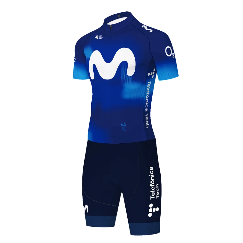 2024 movistar triathlon skinsuit ciclismo cycling jersey 자전거 져지 fietskleding heren велоформа мужская tenue cyclisme homme