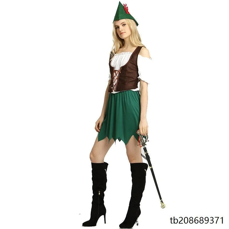 Fsia de loween para Crianças, Traje de Fada Verde Tinkerbell, Fsia para Adultos, Homens e Mulheres, Robin Hood, Pe...