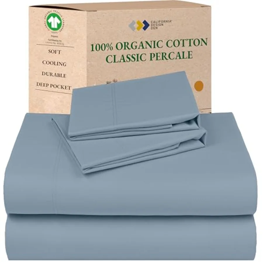 

Комплект постельного белья из 100% хлопка Kin- Cool and Crisp Percale, размер King Size, с глубокими углублениями, цвет гортензия