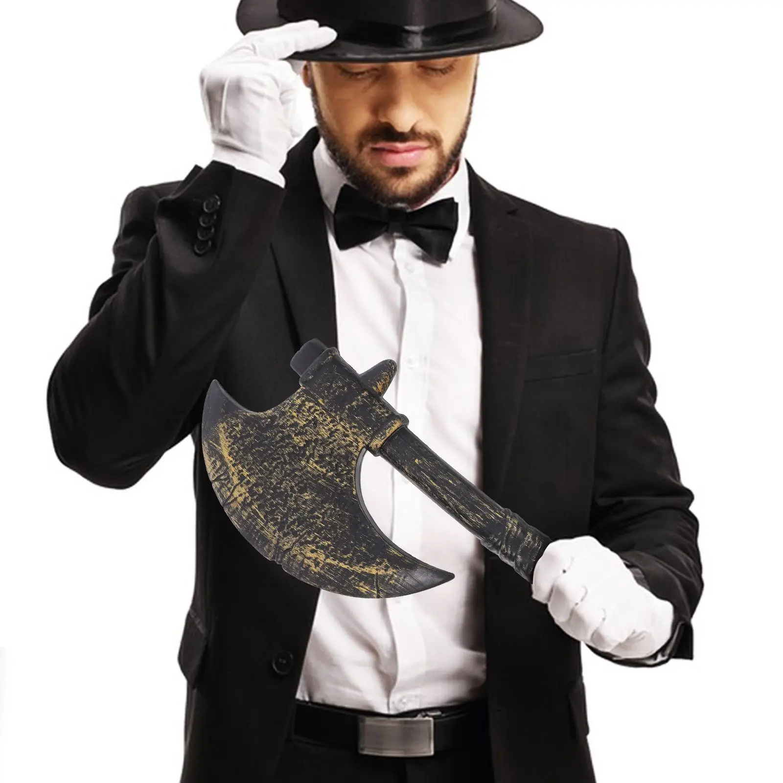 Ascia da pirata Prop Masquerade Costume vichingo Giocattolo Ascia da taglio realistica Ascia a tema pirata unica per spettacoli cosplay di Halloween