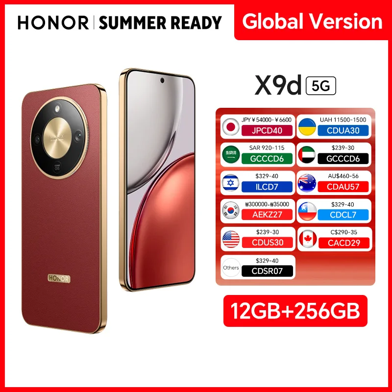 New HONOR X9d Global Version 12GB+256 Smartphone 6.79'' 120Hz Screen 108MP AI Camera 8300 mAh 66W Super Charging NFC