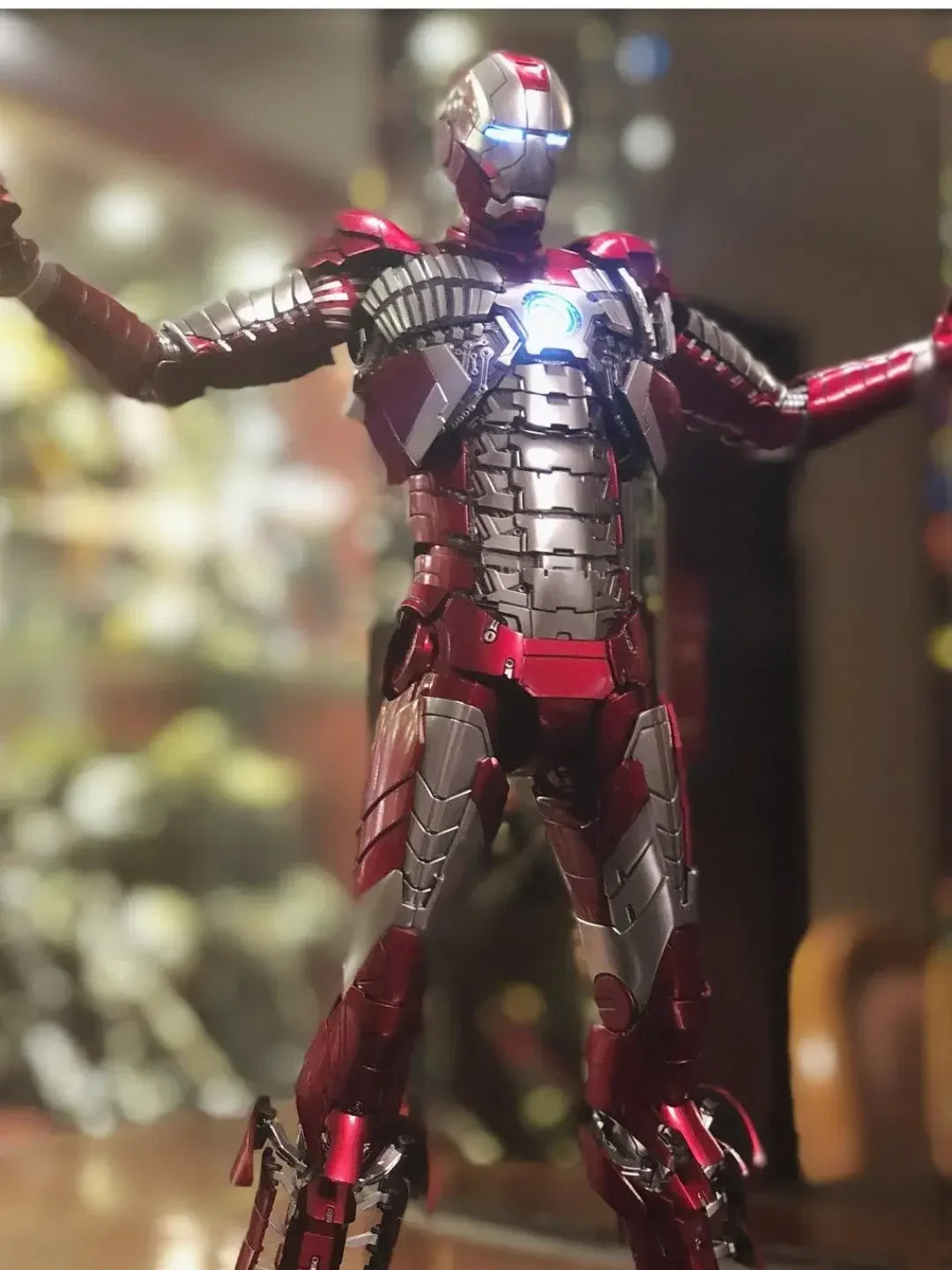 Avengers Ht Mms400d18 Iron Man Tony Alloy Die Casting Mk5 Standard Edition Collection In Stock Model Ornament Toy Gi