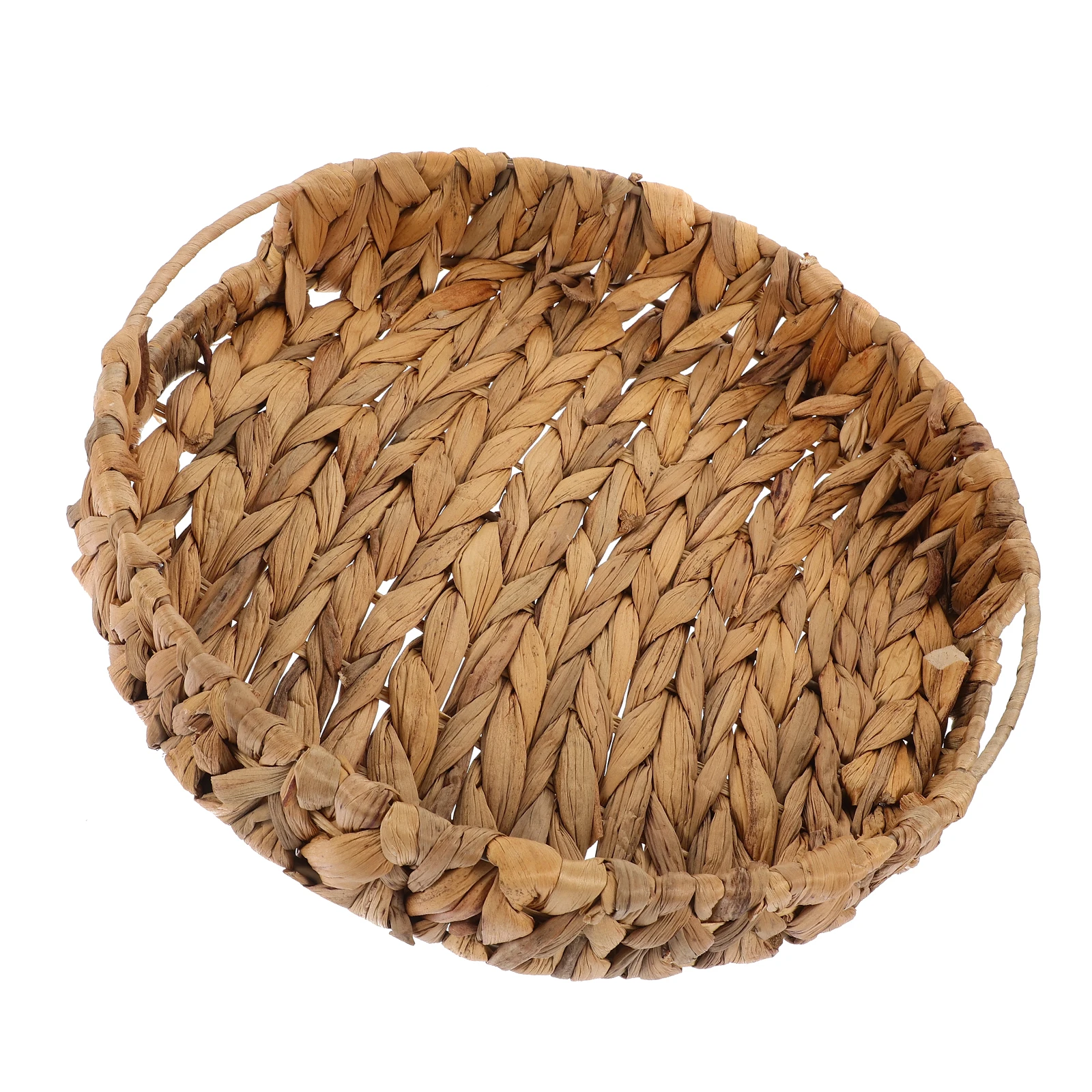 

Round Storage Basket Woven Tray for Shelves Home Decor Fruit Snack Holder Grass Material Bedroom Bathroom Kitchen Living