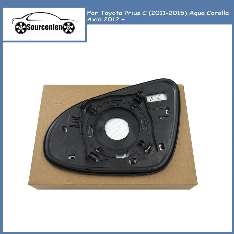

Car Heated Mirror Glass For Toyota Prius C (2011-2015) Aqua Corolla Axio 2012 + 87931-52D70 87961-52D50
