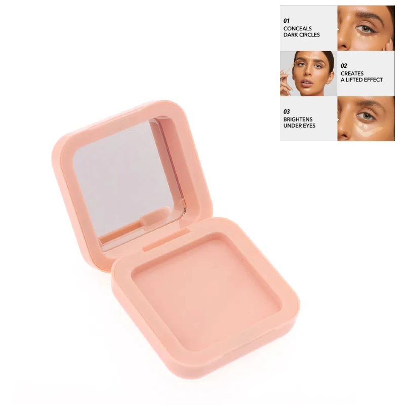 Palet Eyeshadow magnetik kosong, peralatan kecantikan dengan cermin, nampan Eyeshadow magnetik DIY