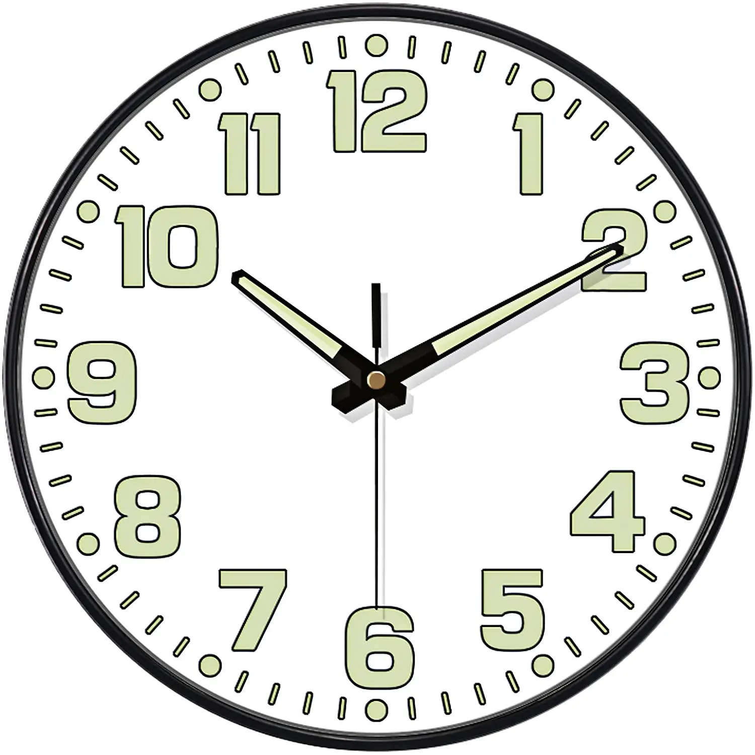 1 PC Lichtgevende wandklok Licht in het donker Nacht Digitaal quartz uurwerk Slaapkamers Woonkamer Studie Luidspreker Mute Clock