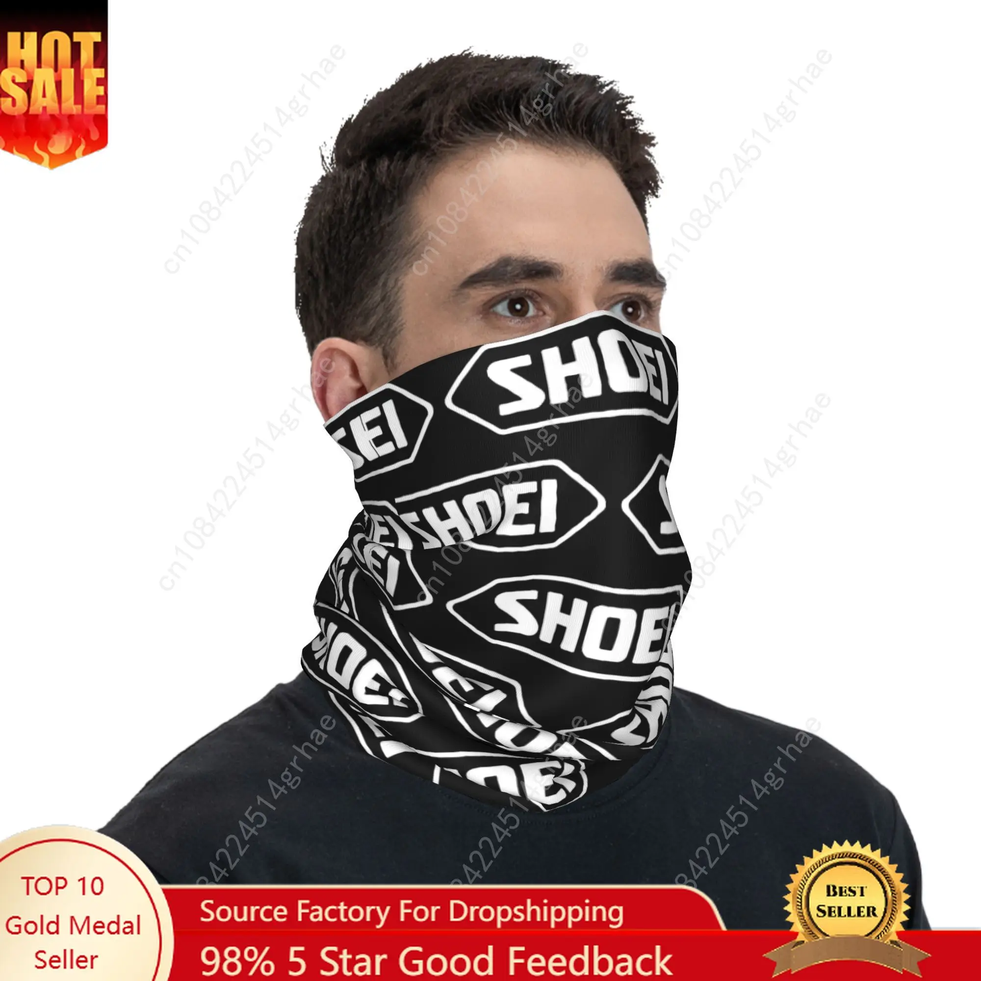 

S-Shoei-S Motorcycle Helmets Bandana Neck Gaiter Printed Wrap Scarf Multi-use Cycling Scarf Cycling For Men Women Adult Winter