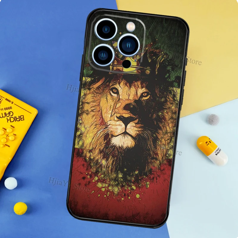 Rasta Lion Reggae Bob Marleys Case For iPhone 13 Pro Max 12 Mini 11 14 15 16 XS MAX XR Plus Silicone Phone Cover