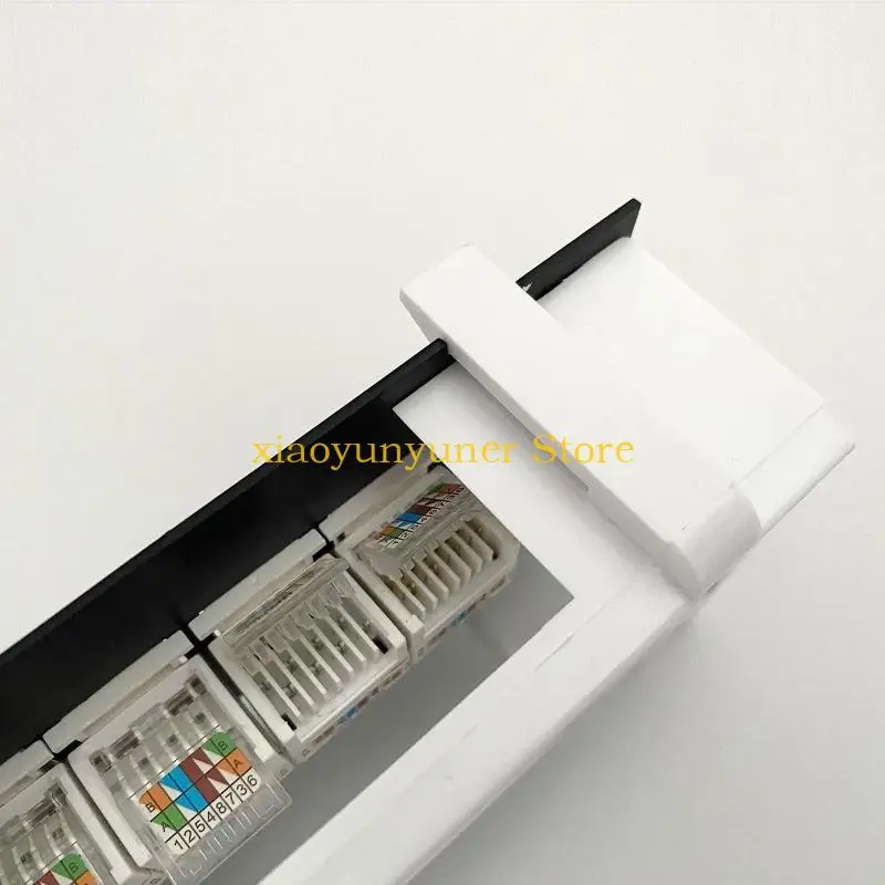 

P9JB 8-Port CAT6 Toolless Extender Patch Panel RJ45 Networking Wall Mount Bracket Wall-Mount Network Adapter Space Saving