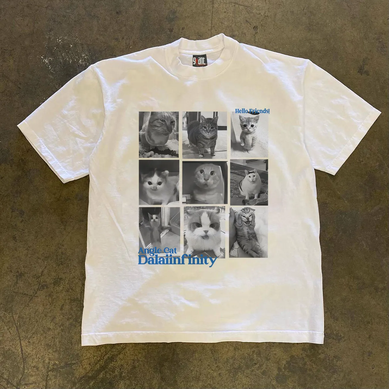 Loose Fit Cotton T-Shirt Unisex Short Sleeve Double Thread Pure Cotton American Retro Style Breathable Comfortable for Couples