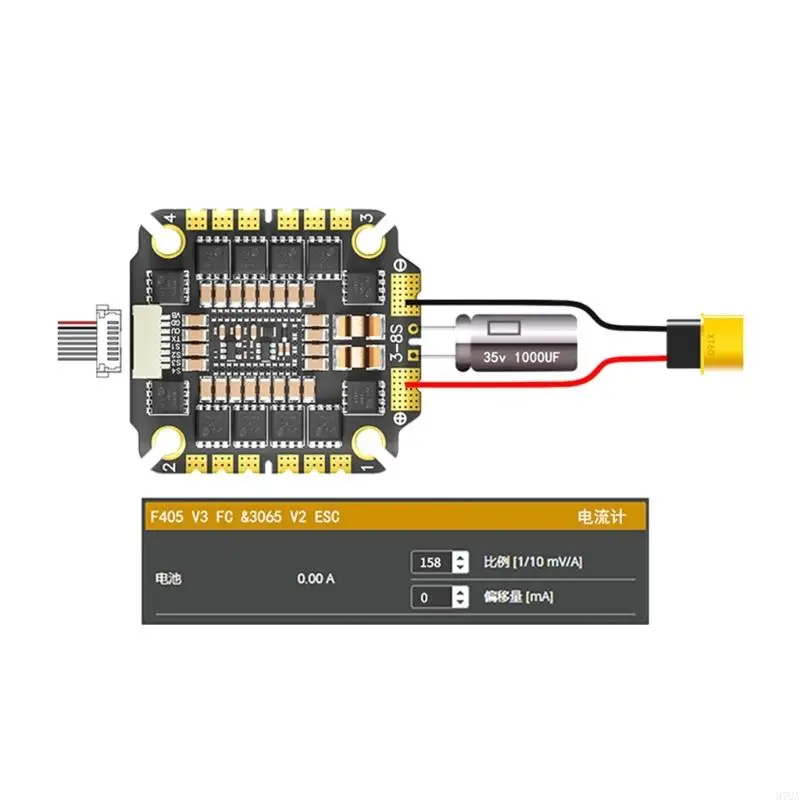 97QA F465 Flight Controller F405+65A Stack with STM32F405RET6 Main Control for 3-8S FPV Freestyled Drones Applications