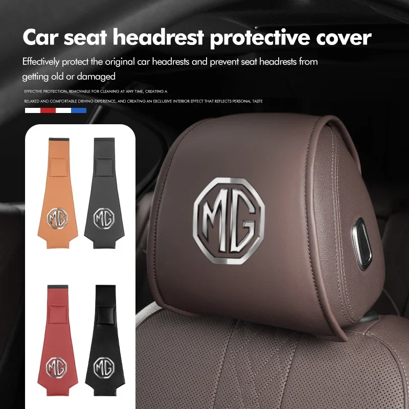 

Car Seat Headrest Leather Pillow Protective Cover Accessories For MG ZS MG5 GS HS GT ZST MG3 MG6 MG7 Hector EZS EHS Energy MG6-N