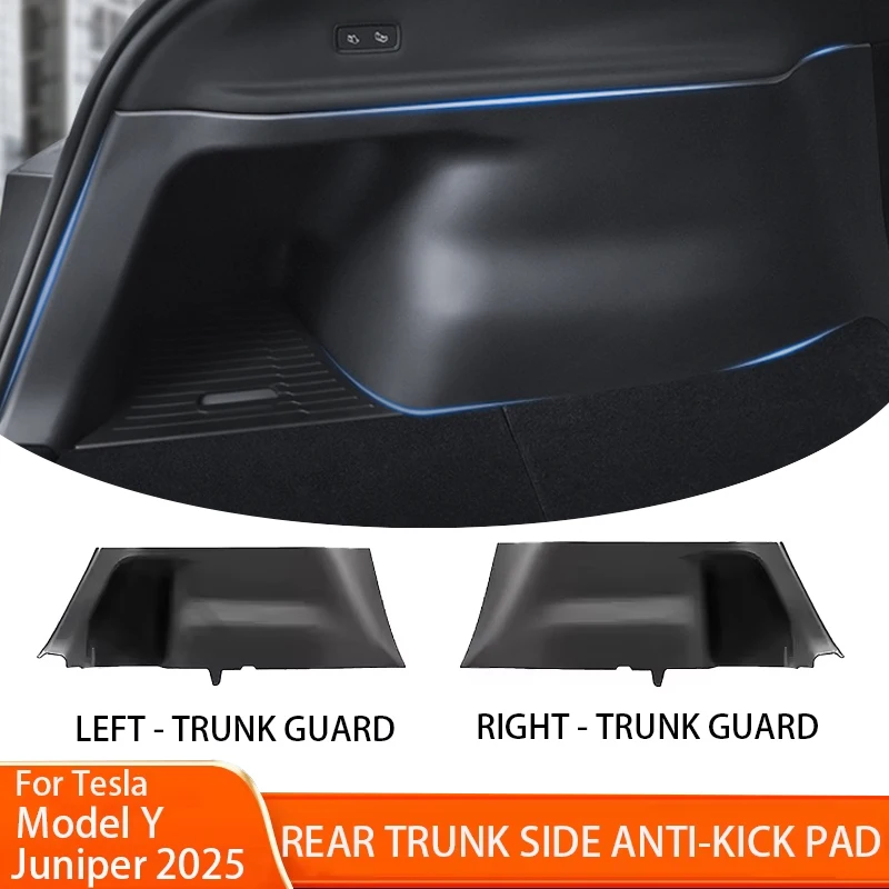 

1 Pair For Tesla Model Y Juniper2025 Trunk Side Guards TPE Full Cover Fluff Surface Corner Protection Pads Interior Protector