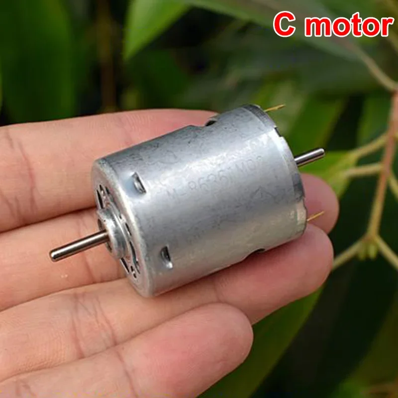 RS-365 Mini Carbon Brush Motor DC 12V-24V 18V High Speed Electric Motor Dual Shaft/Gear Teeth for Sweeper Robot Cleaner Printer