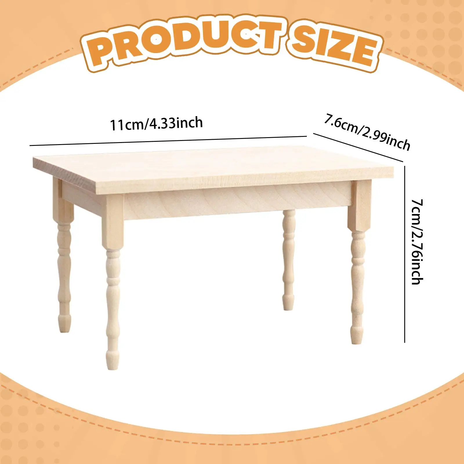 

1/12 Miniature Dollhouse Table Life Scene Scenery Wood Simulated Creative Micro Scene Decor Decorative Dollhouse Furniture