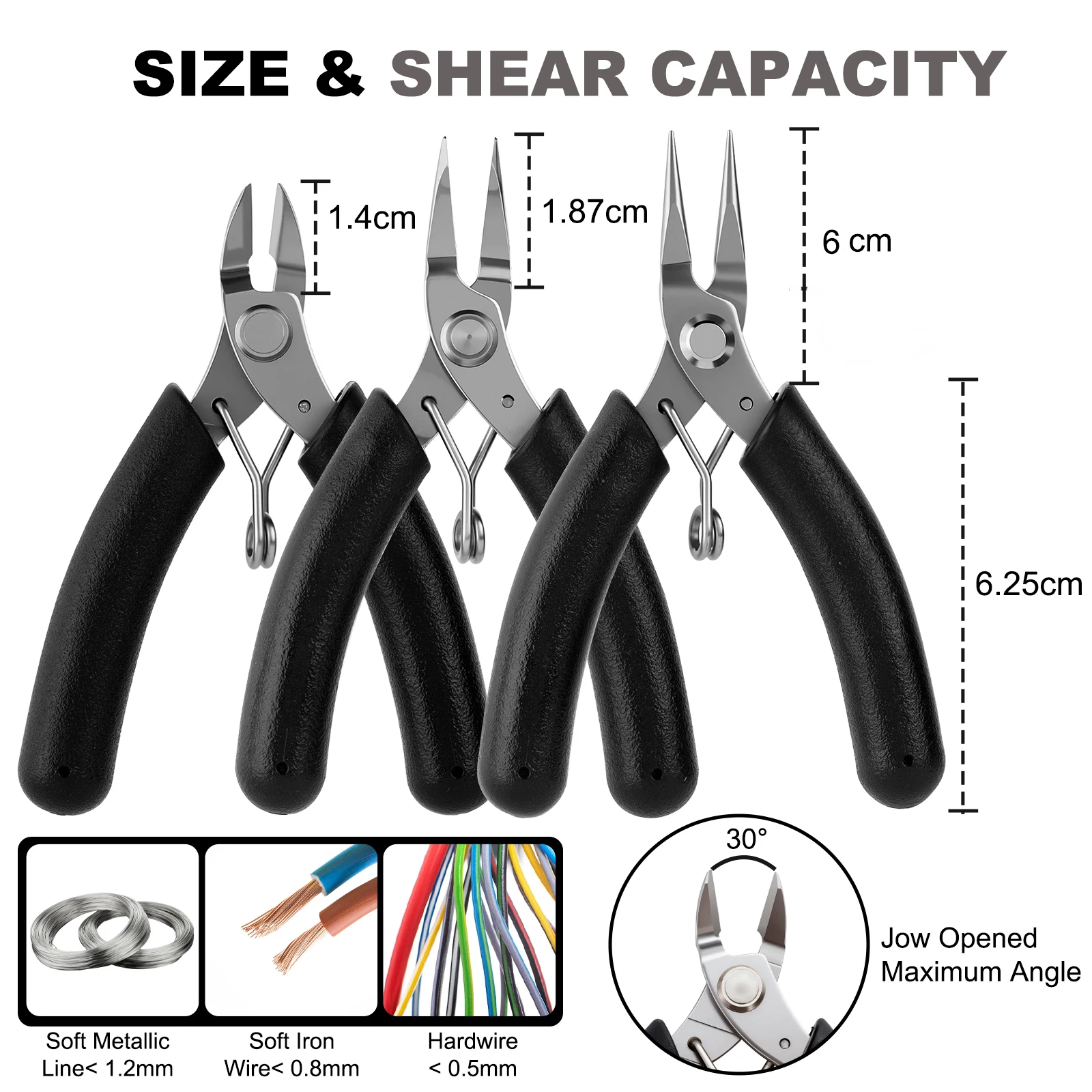 Mini Smooth Chain Nose Pliers Anti-slip Handle Spring Loaded Pliers for Wire Bending Opening Jump Rings DIY Craft Repair Tool