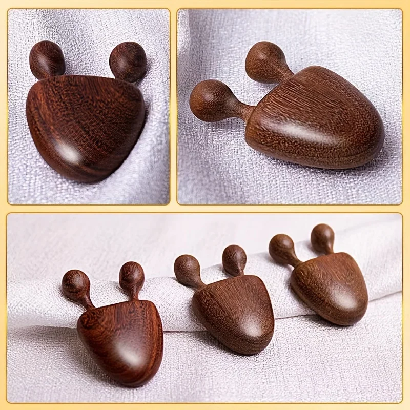 1 Stück Sandelholz-Gesichtsmassagegerät, Nasen- und Gesichtsmassagegerät – Augenentlastungswerkzeug, Schnecken- und Meridianmassage für das Gesicht