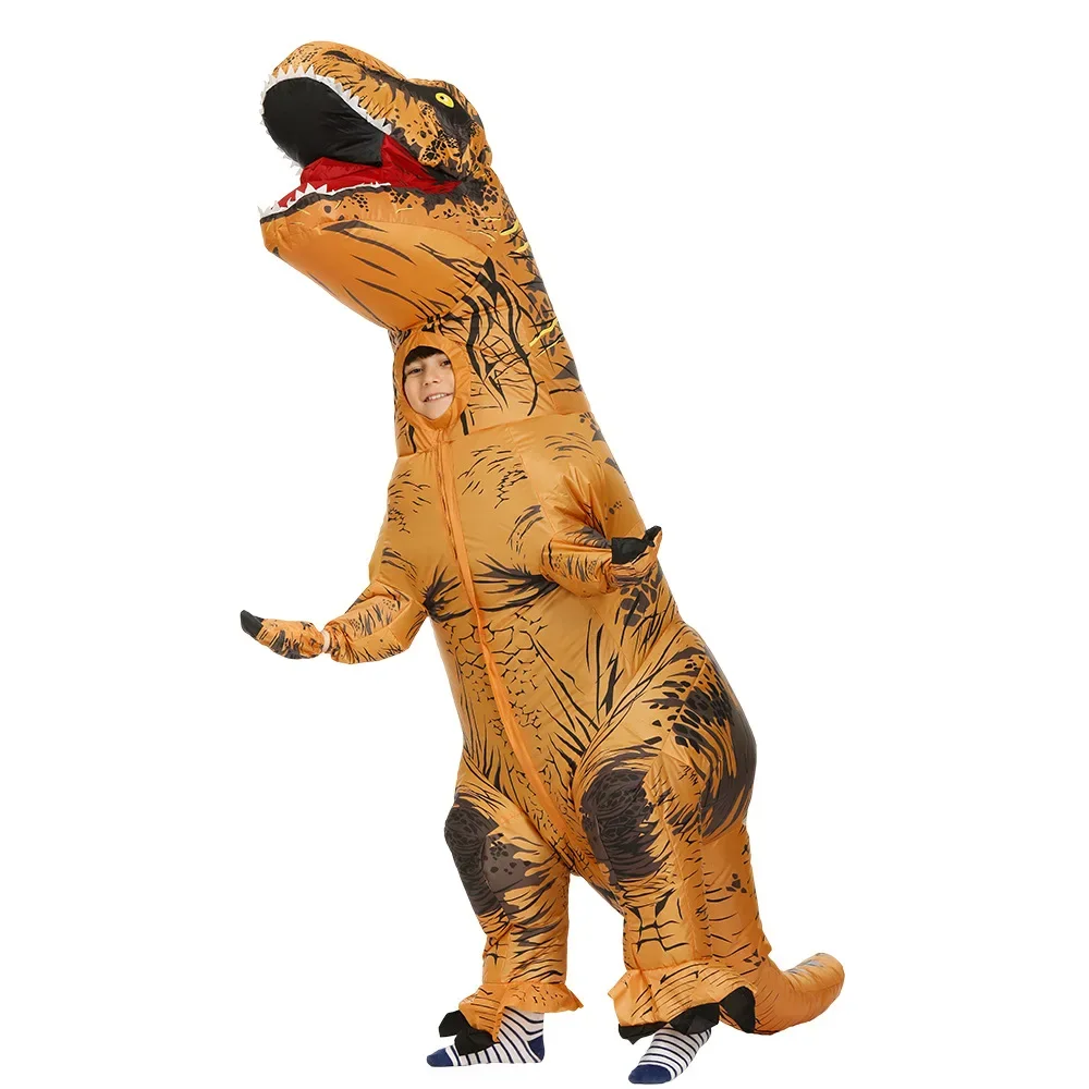 Inflatable Dinosaur Costume Adults Kids Halloween Dress Up Suit Festival Mascot Theme Party Wear Riding Men Boy Women Girl 2024