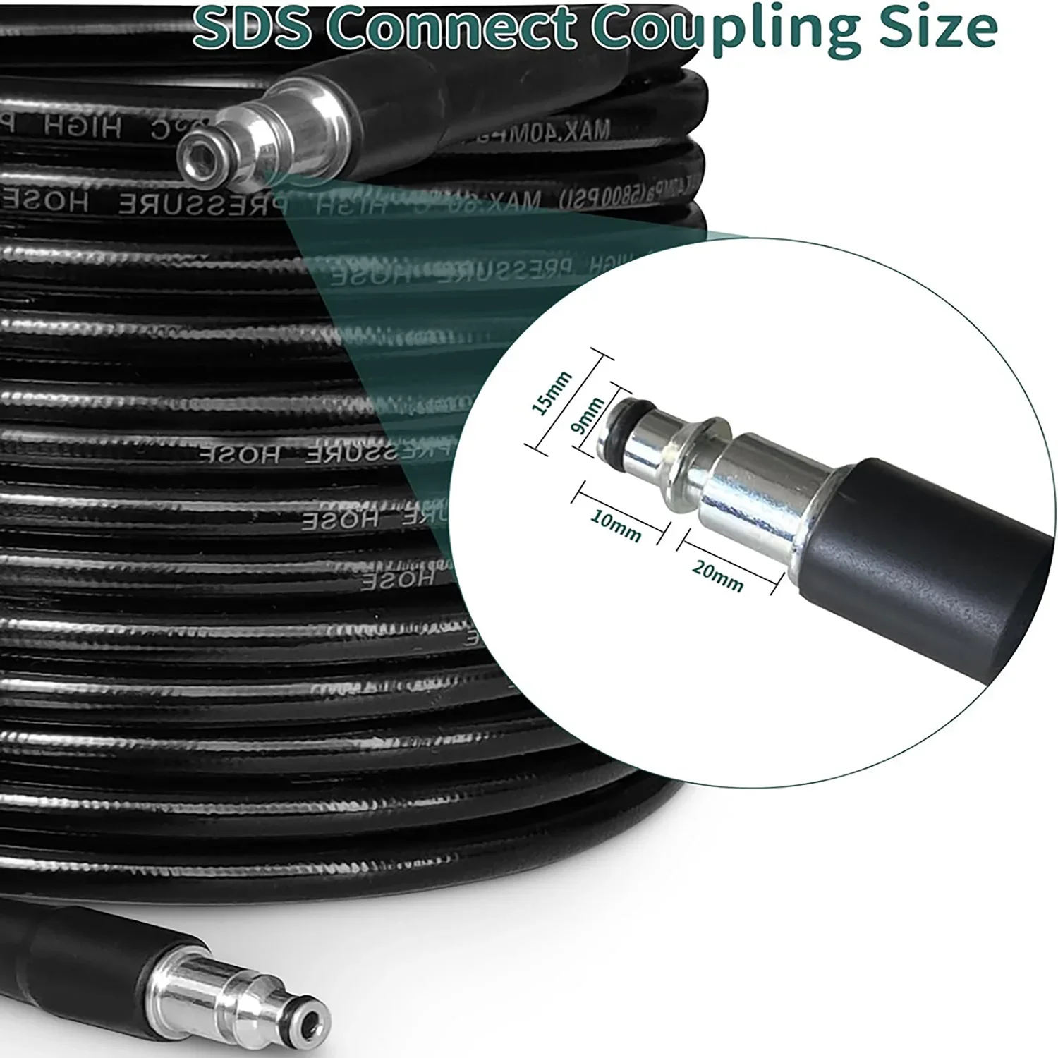 High Pressure Hose for Bosch 6-15 Meters Car Washer Pipe Cord Pressure Cleaning Water Hose for Bosch AR Michelin Black & Decker