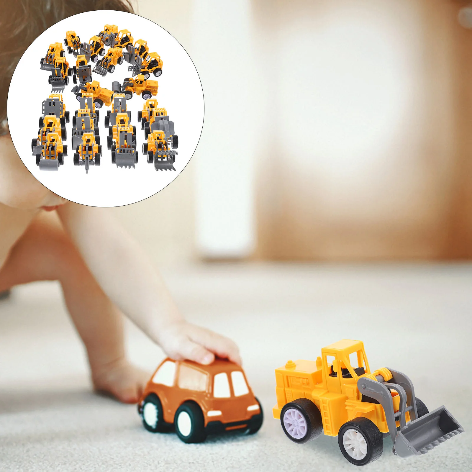 

36 Pcs Engineering Vehicle Model Push Back Truck Toy Construction Car Vehicles Cars Small Toys Tiny Boy Pull Trucks