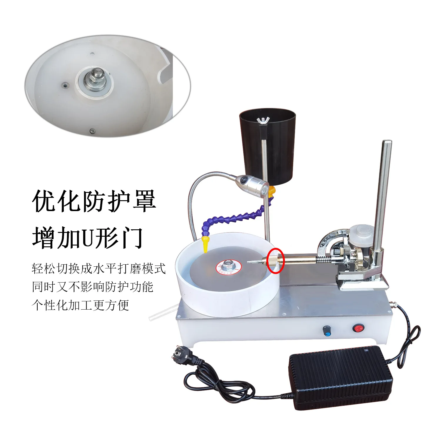 Gem grinding machine Small jewelry Jade agate faceting seal carving knife Electric fader and polishing