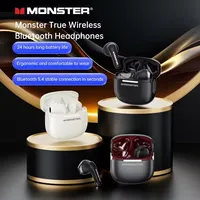 Monster GT15 Wireless Bluetooth Earphones Stereo High-Definition Calls Music Earbuds Long Battery Life Gaming Sports Headphones