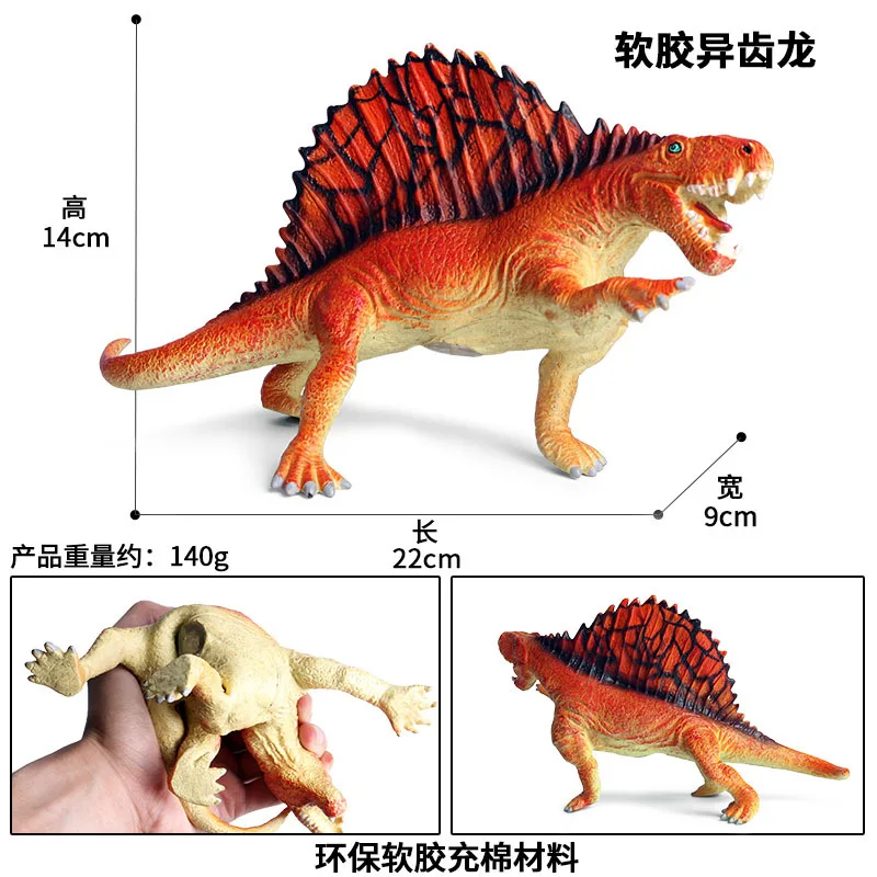 ไดโนเสาร์ยางนุ่ม Heterodonosaur Jurassic Tyrannosaurus Rex ของเล่นไดโนเสาร์จำลอง Heterodonosaur สัตว์