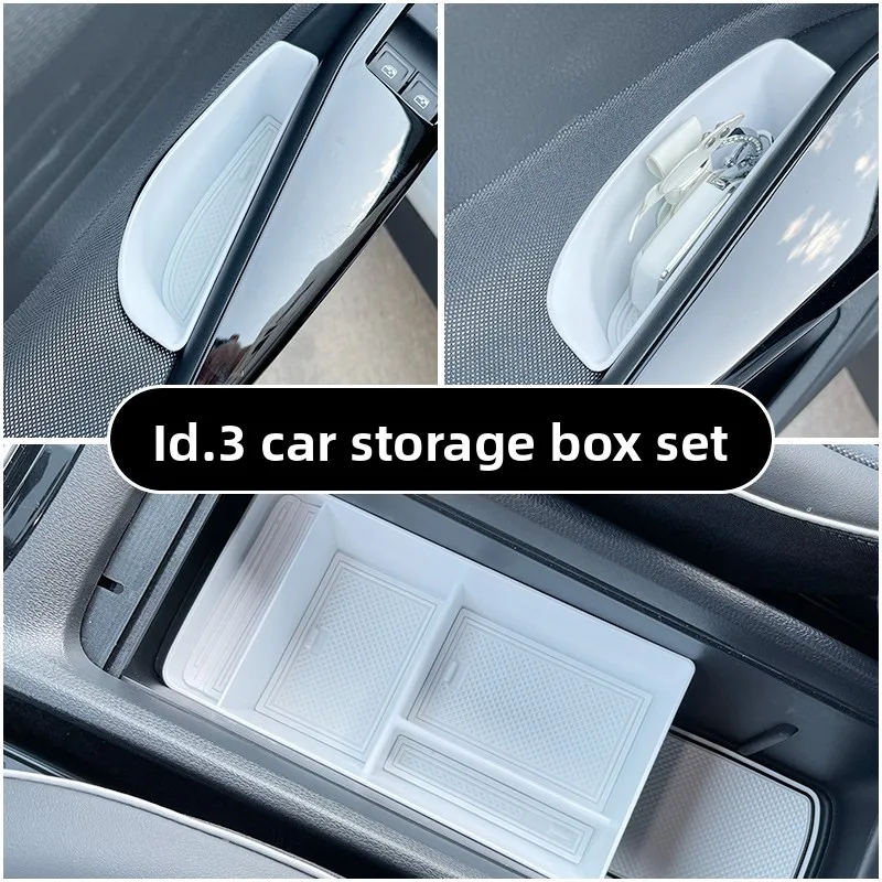 

For Volkswagen ID.3 Car Storage Space Equipped Central Control Armrest Storage Box Door Handle Storage Box Modified Accessories