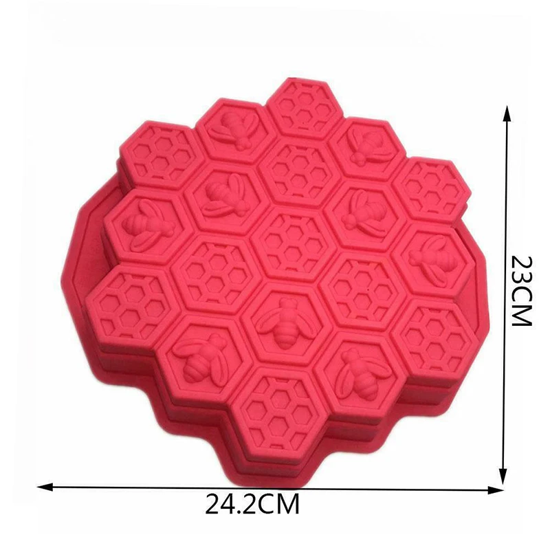 19 komórek silikonowe foremki do forma do pieczenia w kształcie plastra miodu z mydłem czekoladowym