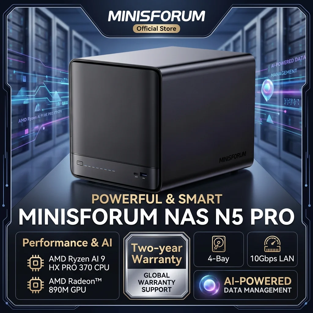 MINISFORUM NAS N5 PRO Ryzen AI 9