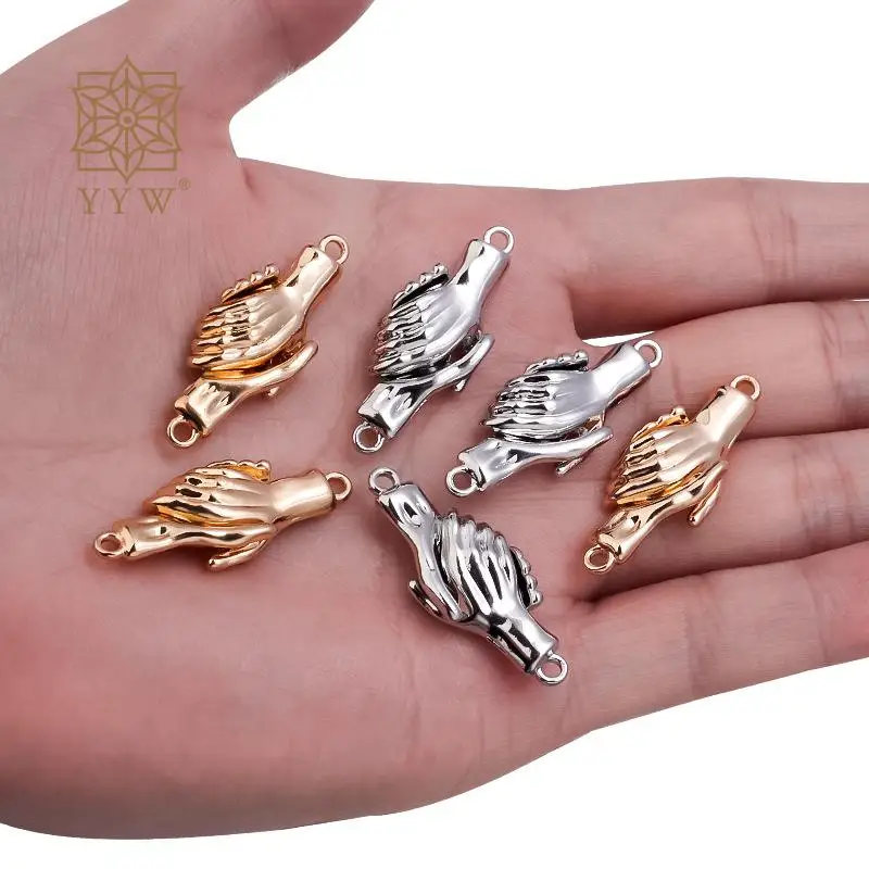 10 Sets Strong Magnetic Clasps Gold Platinum Gun Handshake Buckle Connector Locks Jewelry Findings Magnets Fasteners Wholesale