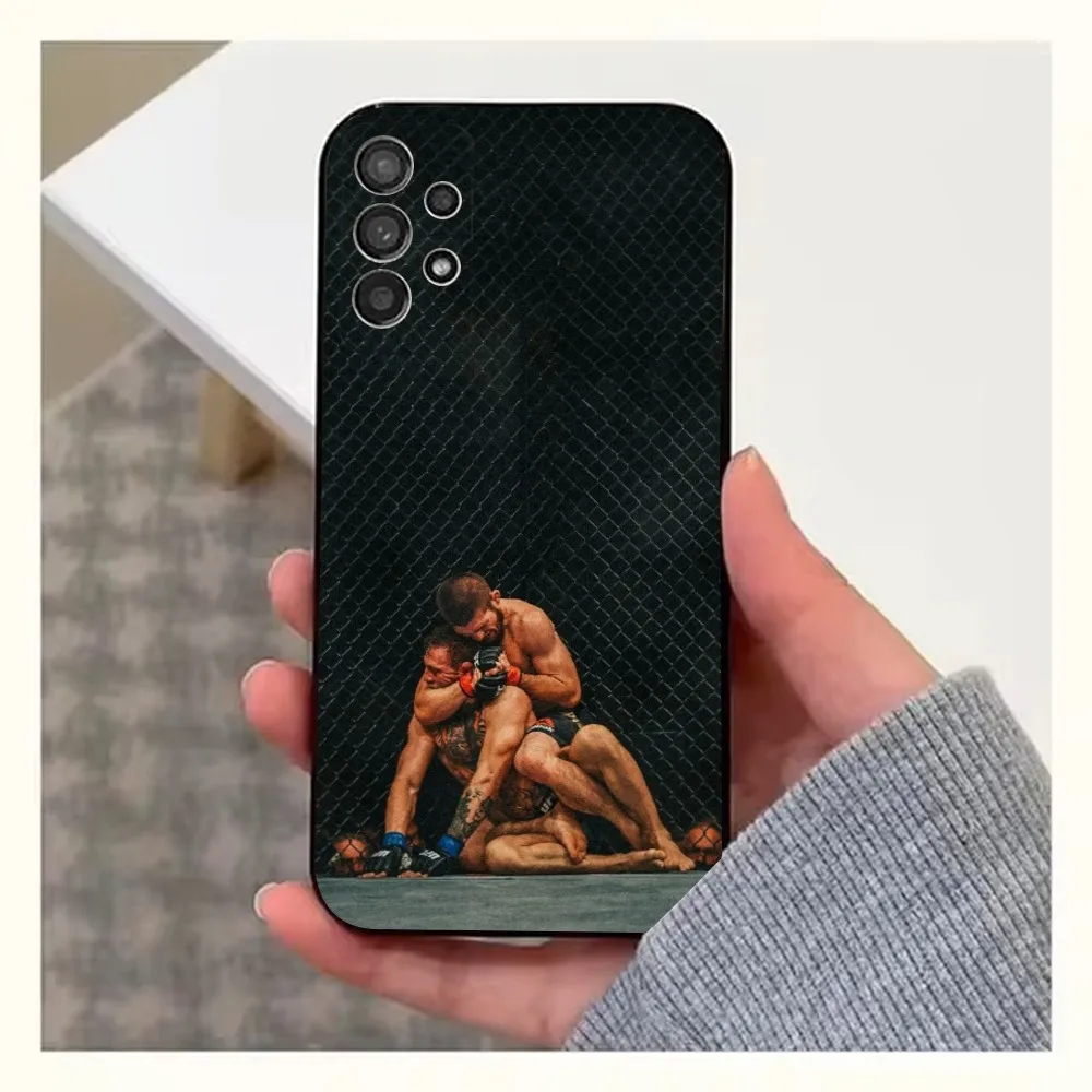 Boxing Cool K-Khabib Phone Case For Samsung S25,S24,S23,S22,S20,S21,S10,Ultra,Plus,Lite,FE,Soft Silicone Black Cover