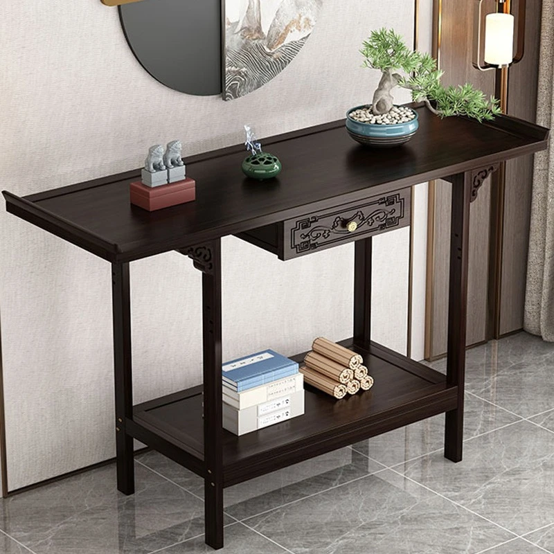 

New Chinese-style table Entrance platform Narrow entrance front door Light luxury decorative cabinet against the wall