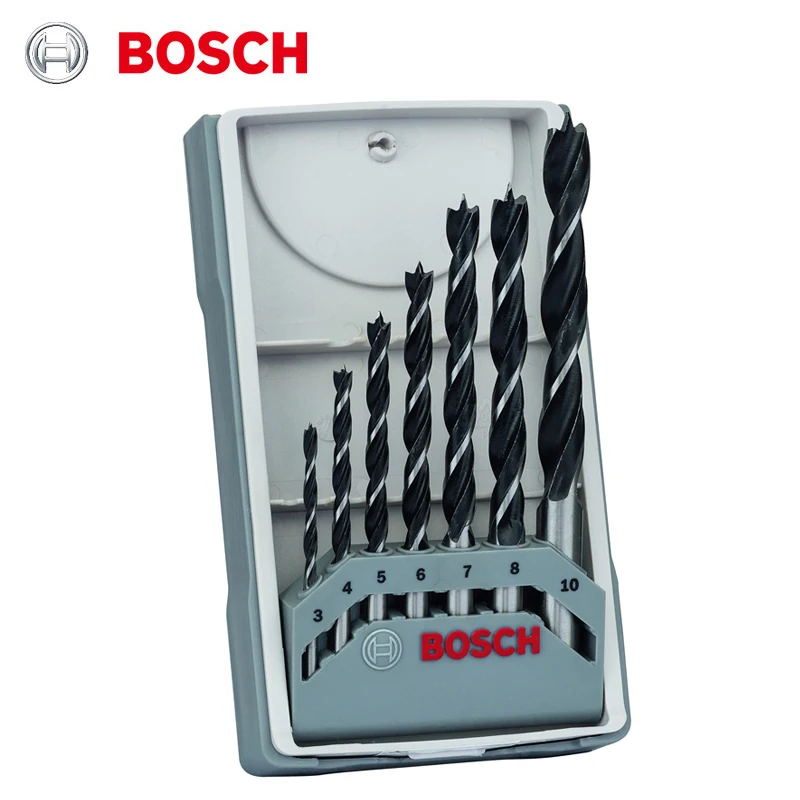 

Bosch 2607017034 3/4/5/6/7/8/10mm X-Pro Wood Drill Bit Set Pointed Woodworking Twist Drilling Bits 7Pcs [Energy Class A]