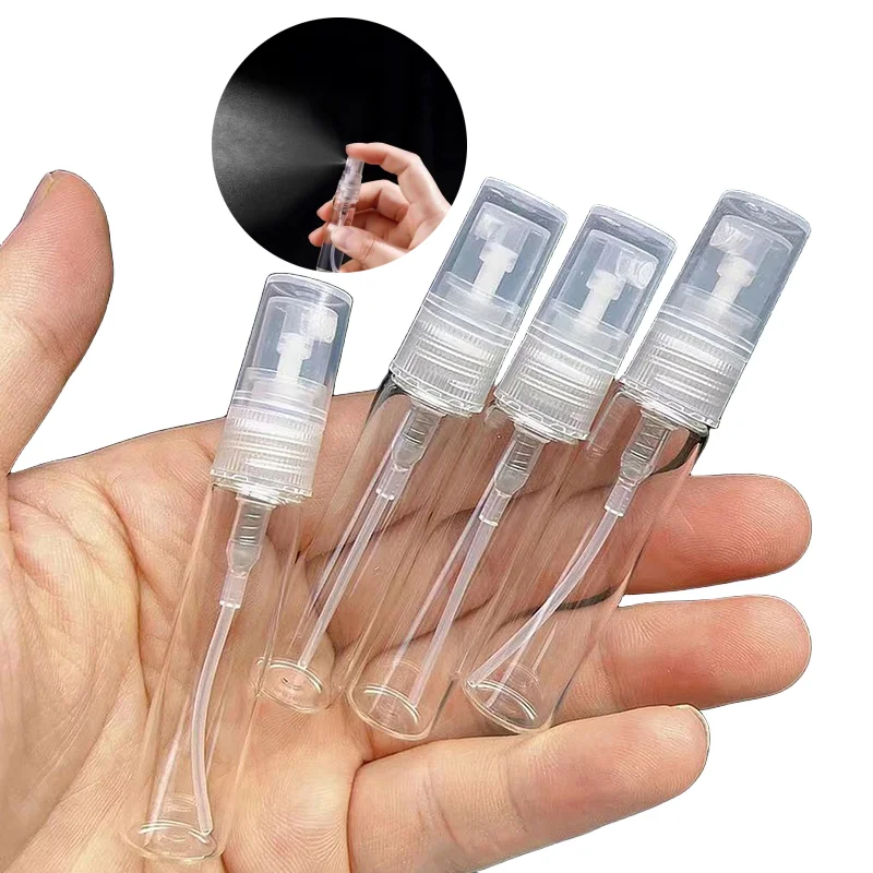 2ML 3ML 5ML 10ML Clear Mini Perfume Glass Bottle Empty Cosmetics Bottle Sample Test Tube Thin Glass Vials