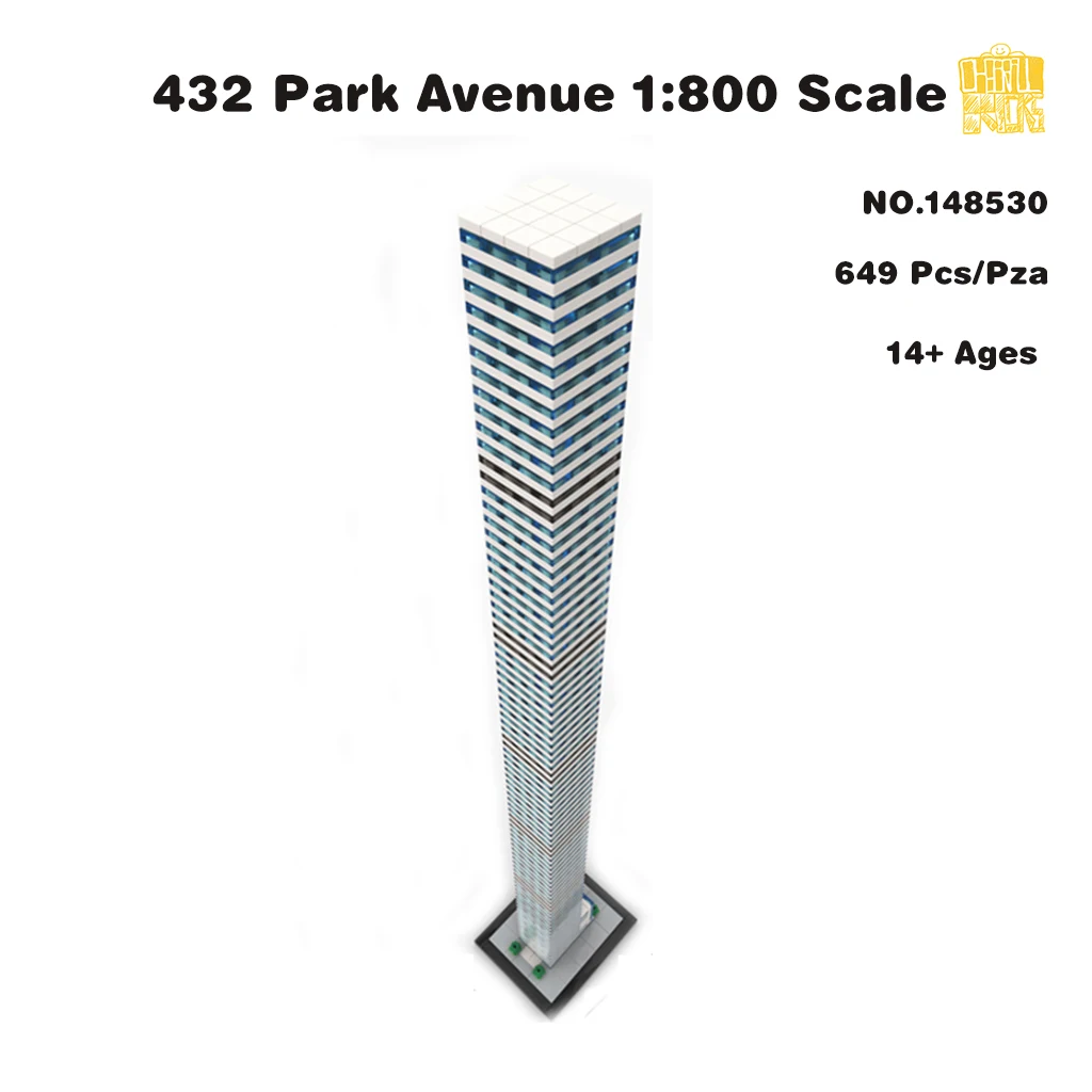 MOC-148530 432 Park Avenue 1:800 Scale Model With PDF Drawings Building Blocks Bricks Kids DIY Toys Birthday Christmas Gifts