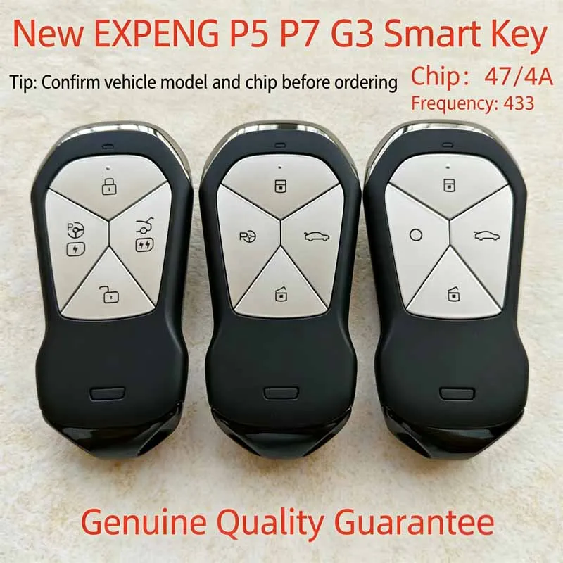 For New XPENG P7i G3 G9 Original Smart Card Remote Key Fob with Built-in 4A Chip Keyless Entry Replacement Car Key