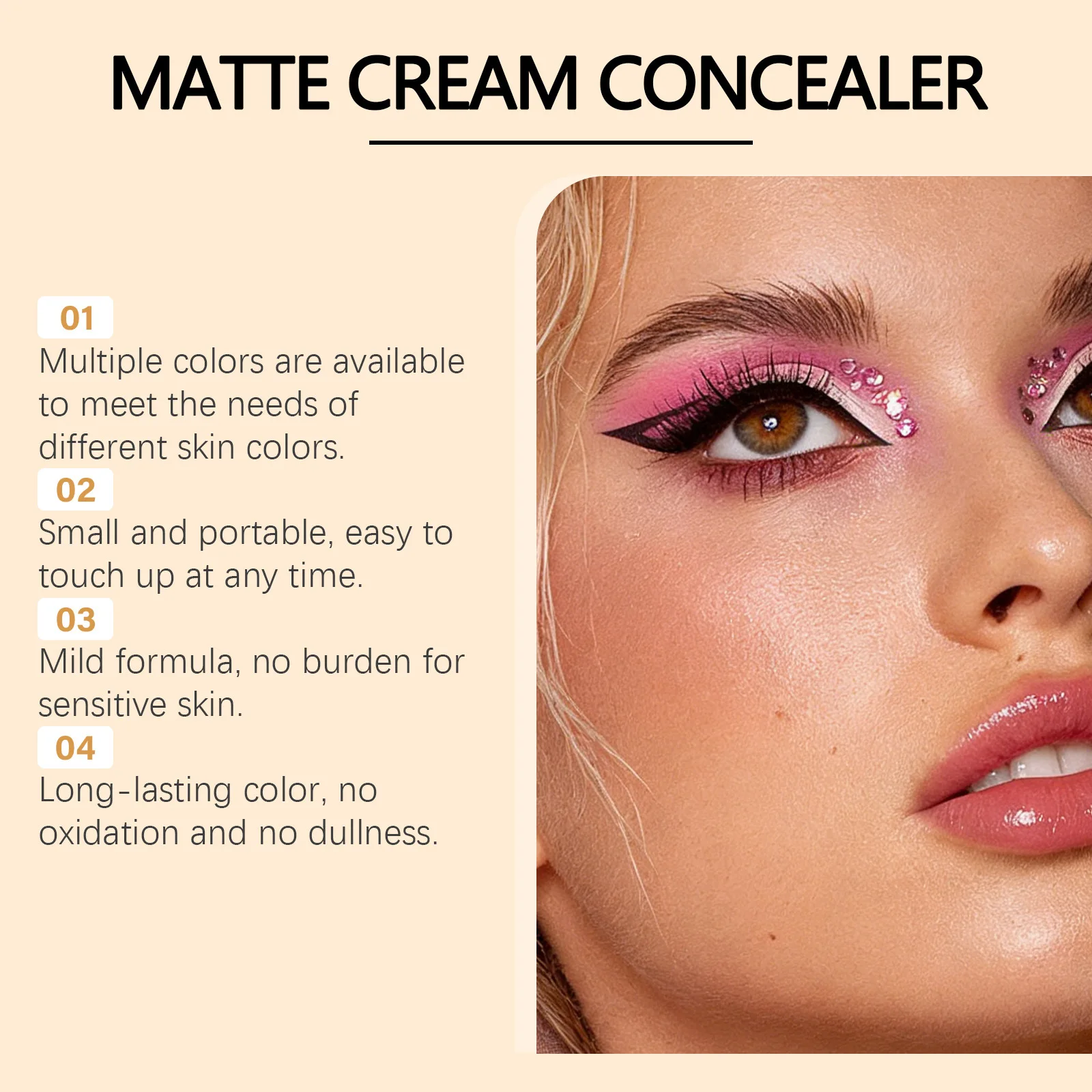 Long-lasting Waterproof Soft Matte Gradient Concealer Naturally Lightweight and Smooth Transparent Makeup Gradient Concealer